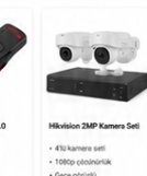 Hikvision 2MP Kamera Seti